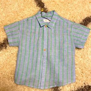 Zara kids boy 18-24 mos. Linen shirt sleeve shirt